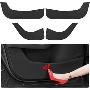 Car Door Anti Kick Pad for 2020 2021 2022 2023 2024 Mazda CX30，Door Protector Mat ，Anti Dirty Anti Collision Stickers Inner Door Anti Kick Decorative Protection Accessories （Set of 4 Black）