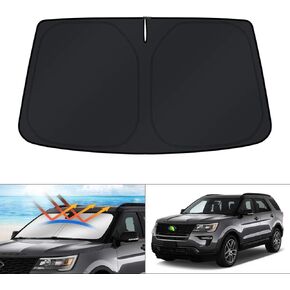 KUST Custom Fit Sunshade for Ford Explorer SUV 2011-2019 Windshield Sun Shade Foldable Window Shade Sun Visor Protector Blocks UV Rays