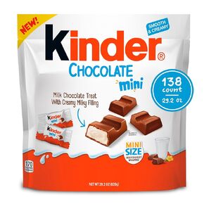 Kinder Chocolate Mini, 138 Count, Milk Chocolate Bar With Creamy Milky Filling, Individually Wrapped Candy, Family Pack, Easter Basket Stuffers in Saudi Arabia
