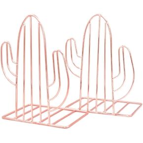 Winterworm Metal Bookends Book Ends Heavy Duty Modern Decorative for Bedroom Library Office School Book Display Desktop Organizer Gift(Flamingo Rose Gold) in Saudi Arabia