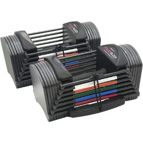 PowerBlock Sport 24 Adjustable Dumbbells, Sold in Pairs, 3-24 lb. Dumbbells, Durable Steel Build, Innovative At Home Workout Equipment, All-in-One Exercise Dumbbells, Strength Training