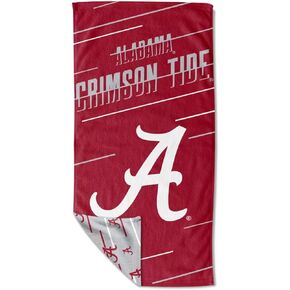 Licensed NCAA Splitter Double-Sided Quick Dry Microfiber Beach Towel 64" x 32" with Mesh Travel Bag (Alabama Crimson Tide)