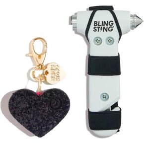 BLINGSTING Personal Safety Alarm & Car Escape Hammer Tool, 125 db Siren Keychain & LED Light, Emergency Window Breaker & Seat Belt Cutter, Women's Cute Auto Accessories