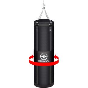 4FT Canvas Punching Bags for Adults, Hanging Heavy Boxing Bag for Kickboxing Karate Taekwondo Muay Thai Training, Max Load-Bearing 180 Lbs (Unfilled)
