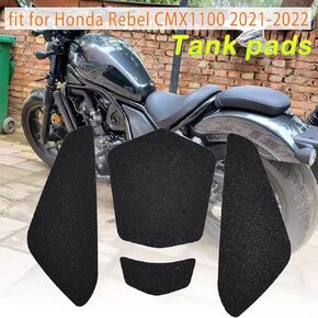 Motorcycle Tank Side Traction Pad, Anti Slip sticker,Gas Tank Pad, Traction Side, Fuel Knee Grip Decal compatible with Ho-n-da Rebel CMX 1100 CMX1100 2021-2022
