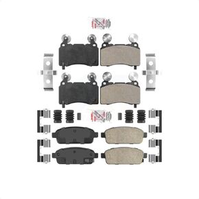 Front Semi-Metallic Rear Ceramic Disc Brake Pads Kit For 2016 Cadillac ELR With Performance Brakes KNF-101545