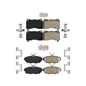 Front Semi-Metallic Rear Ceramic Disc Brake Pads Kit For Ford Mustang KNF-101664