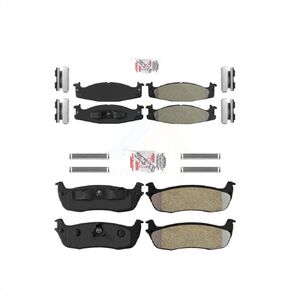 Front Rear Semi-Metallic Disc Brake Pads Kit For 1996 Ford F-150 KNF-101741
