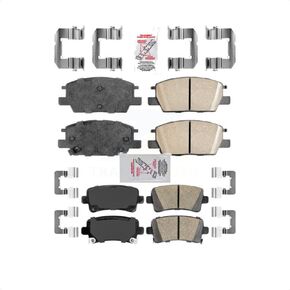 Front Rear Ceramic Disc Brake Pads Kit For 2016 Chevrolet Malibu 296mm Rotor Carryover Model KNF-101773