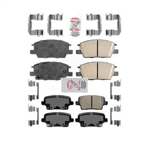 Front Rear Ceramic Disc Brake Pads Kit For 2018-2019 Buick Regal Sportback AWD with 3.6L With 300mm Diameter Rotor KNF-101542