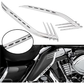 Mid-Frame Air Heat Wind Deflector Trim Accents For Harley Touring Electra Glide Road Glide Road King Street Glide Tri Glide Black