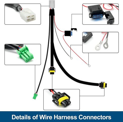 H11 H8 880 881 Fog Light Wiring Harness for Toyo'ta 2005-2022 Tacoma w/OEM Factory Style ON/Off Switch Kit & 40A Relay Fog Lamps Socket Wire Connector for LED Fog Driving Lights in Saudi Arabia