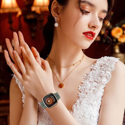 3 قطع من الأربطة الرياضية النحيفة من YAXIN متوافقة مع Fitbit Sense/Fitbit Versa 3 Band/Versa 4 Bands/Fitbit Sense 2 للنساء، أساور معصم بديلة من الدانتيل السيليكون الناعم لساعة Fitbit Versa الذكية in Kuwait