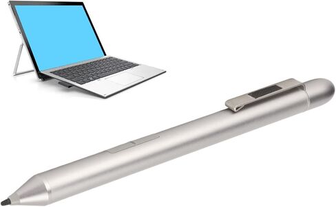 قلم ستايلس لجهاز Elite x2 1013 G3، EliteBook x360 1030 G3، حساسية الضغط 2048 مستوى، لا يتطلب اتصال بلوتوث، مادة سبائك الألومنيوم، فضي in Saudi Arabia