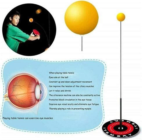 تدريب ذاتي لتنس الطاولة، مدرب تنس الطاولة مع عمود ناعم مرن، مدرب تنس طاولة محمول للاستخدام في الأماكن المغلقة أو الهواء الطلق. جهاز تدريب تنس الطاولة بالجملة للأطفال البالغين in Kuwait