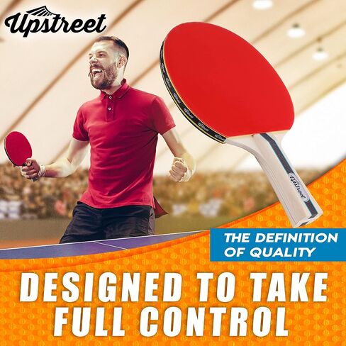 Upstreet's Ping Pong Paddles - Professional Ping Pong Paddles or Table Tennis Paddles, Ping Pong Balls; Ping Pong Set for Recreational Games, Indoor, and Outdoor Ping Pong Paddles in Saudi Arabia