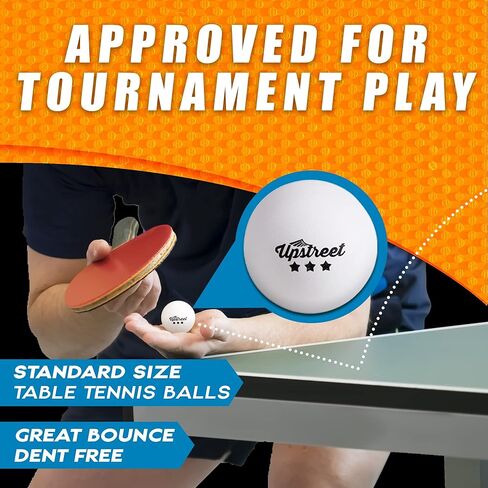 Upstreet's Ping Pong Paddles - Professional Ping Pong Paddles or Table Tennis Paddles, Ping Pong Balls; Ping Pong Set for Recreational Games, Indoor, and Outdoor Ping Pong Paddles in Saudi Arabia