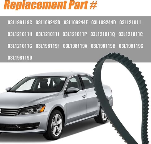 03L121011 03L198119F طقم حزام التوقيت مع مضخة مياه متوافقة مع Audi A1 A3 A4 A5 A6 Q3 Q5 Volkswagen Tiguan Jetta 1.6T 2.0T 03L121011J 03l109244d 03l109244e 03l121011g in Kuwait