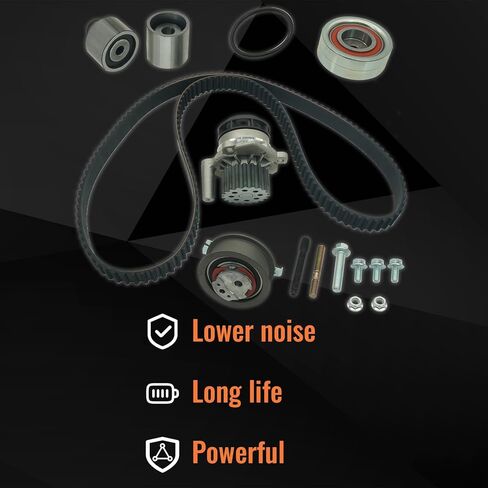 03L121011 03L198119F طقم حزام التوقيت مع مضخة مياه متوافقة مع Audi A1 A3 A4 A5 A6 Q3 Q5 Volkswagen Tiguan Jetta 1.6T 2.0T 03L121011J 03l109244d 03l109244e 03l121011g in Kuwait