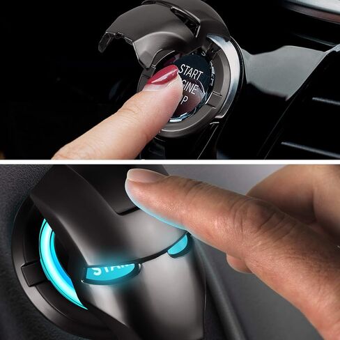 Car Engine Start Stop Button Cover Decorative Ring Push Start Button Ignition Protective Cover Universal Button Anti Scratch Decorative Stickers in Saudi Arabia