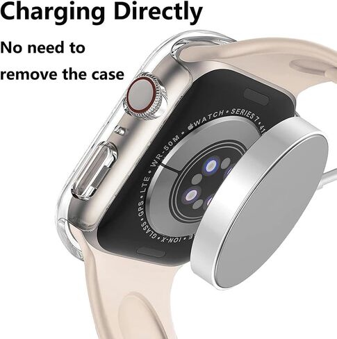 HANKN 2 Pack 40mm حافظة شفافة لساعة Apple Watch Series 6 5 4 SE 40mm حافظة حماية للشاشة من الزجاج المقوى، تغطية كاملة صلبة مقاومة للصدمات غطاء Iwatch (40 مم، شفاف + شفاف) in Kuwait