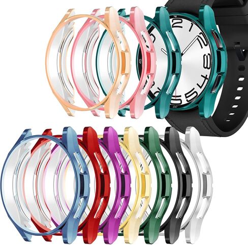 Wugongyan Case Compatible with Samsung Galaxy Watch 6 Classic 43mm 47mm Soft TPU Slim Cover Protective Bumper for Galaxy Watch 6 Classic 43mm Smartwatch Accessories(10 Colors, 43mm) in Kuwait