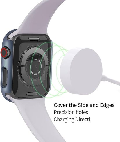 HANKN 2 Pack 40mm حافظة شفافة لساعة Apple Watch Series 6 5 4 SE 40mm حافظة حماية للشاشة من الزجاج المقوى، تغطية كاملة صلبة مقاومة للصدمات غطاء Iwatch (40 مم، شفاف + شفاف) in Kuwait