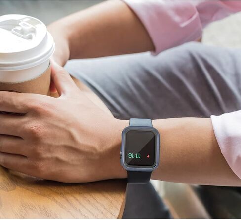 HANKN 2 Pack 40mm حافظة شفافة لساعة Apple Watch Series 6 5 4 SE 40mm حافظة حماية للشاشة من الزجاج المقوى، تغطية كاملة صلبة مقاومة للصدمات غطاء Iwatch (40 مم، شفاف + شفاف) in Kuwait