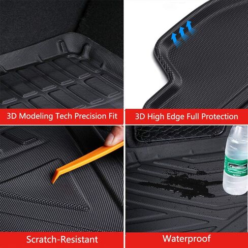 CX-5 Cargo Liners - Compatible with Mazda CX5 2017-2021 2022，Not for 2022 CX-5 2.5S AWD Premium Package Model,All-Weather Rear Trunk Tray Cargo Mats,3D Tech Waterproof Durable Odorless TPO Accessories in Saudi Arabia