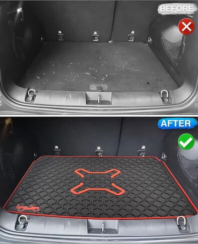 Cartist Cargo Liner متوافق مع 2015-2023 Jeep Renegade Trunk Mat Car Rear Boot Liner Black-Red in Saudi Arabia
