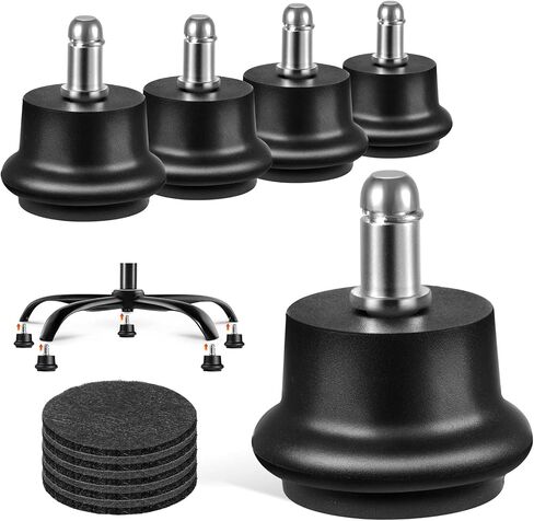 Bell Glides Replacement Office Chair or Stool Swivel Caster Wheels to Fixed Stationary Castors (Bell Glides Long) in Saudi Arabia