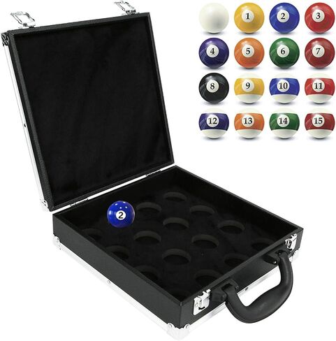 Vbestlife Billiard Balls Storage Box, Crystal Box 16 Balls Box Carrying Case with Carry Handle for Billiard Pool Balls in Saudi Arabia