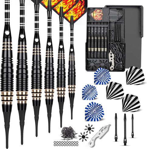 Soft Tip Darts 16g with Carry case Black/Blue/Green/Pink in Saudi Arabia