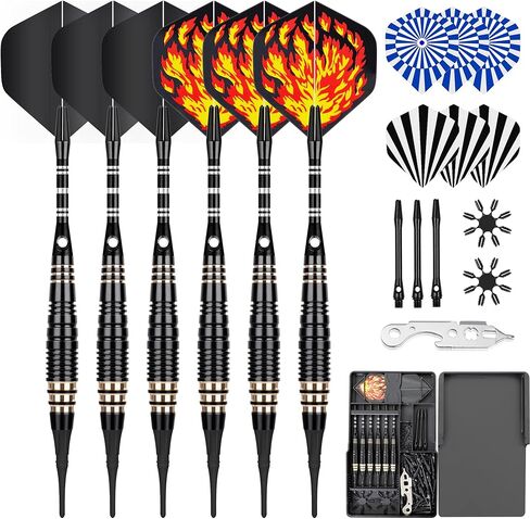 Soft Tip Darts 16g with Carry case Black/Blue/Green/Pink in Saudi Arabia