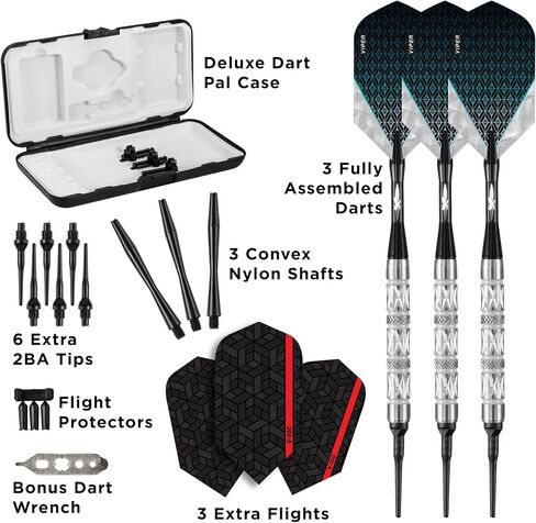 Viper Diamond 90% Tungsten Soft Tip Darts with Storage/Travel Case in Kuwait