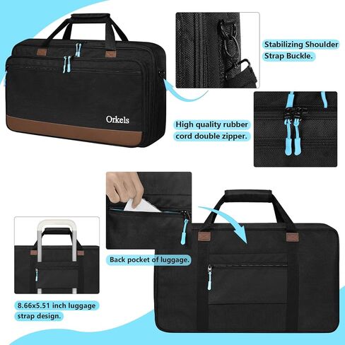 DJ Controller Case Fit For Pioneer DDJ FLX4 Flx 4 DJ Lite SB 2 3 SB2 SB3 DJ 400 DJ RB Controller Travel Bag, DJ Carrying Case with Adjustable Shoulder Strap for Laptop and Cables (Black) in Saudi Arabia