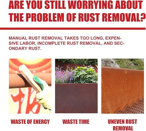 مجدد الصدأ 300 جرام، محول الصدأ للمعادن، محول إزالة الصدأ، طلاء معدني، عامل تحويل الصدأ، مزيل الصدأ المعدني المائي، طلاء مضاد للصدأ متعدد الأغراض (أبيض + فرشاة) in Kuwait