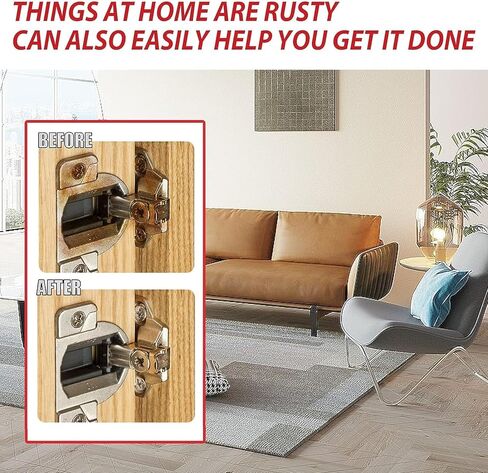 مجدد الصدأ 300 جرام، محول الصدأ للمعادن، محول إزالة الصدأ، طلاء معدني، عامل تحويل الصدأ، مزيل الصدأ المعدني المائي، طلاء مضاد للصدأ متعدد الأغراض (أبيض + فرشاة) in Kuwait