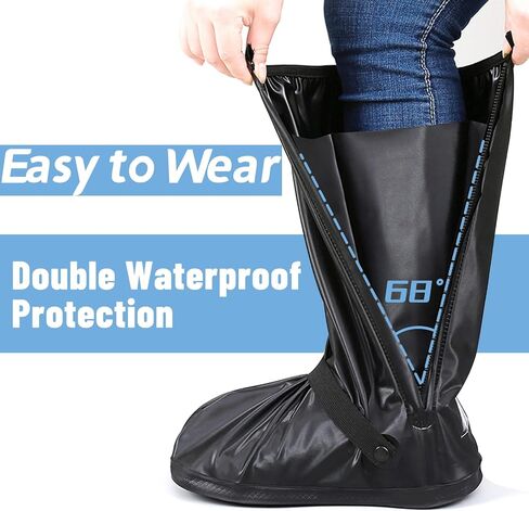 R2Depot Waterproof Shoe Covers Reusable for Men Women, Rain Snow Shoe Covers, Non Slip Shoe Protector in Saudi Arabia