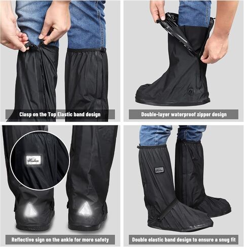 R2Depot Waterproof Shoe Covers Reusable for Men Women, Rain Snow Shoe Covers, Non Slip Shoe Protector in Saudi Arabia