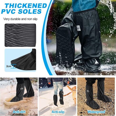 R2Depot Waterproof Shoe Covers Reusable for Men Women, Rain Snow Shoe Covers, Non Slip Shoe Protector in Saudi Arabia
