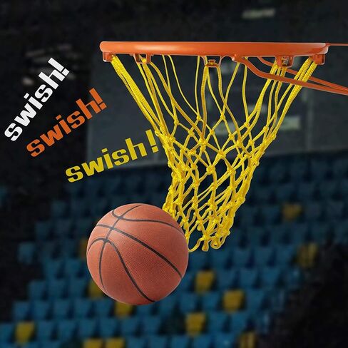 عبوتان من شبكة كرة السلة، 12 حلقة شبكة طوقية لكرة السلة ذات الحجم القياسي، بديلة لشبكة كرة السلة المضادة للسوط لجميع الأحوال الجوية للاستخدام الداخلي والخارجي in Kuwait