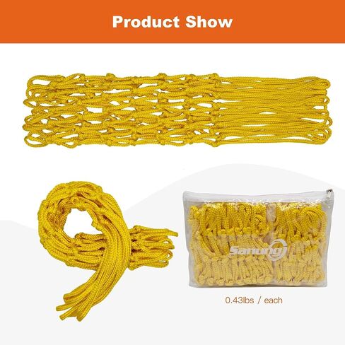 عبوتان من شبكة كرة السلة، 12 حلقة شبكة طوقية لكرة السلة ذات الحجم القياسي، بديلة لشبكة كرة السلة المضادة للسوط لجميع الأحوال الجوية للاستخدام الداخلي والخارجي in Kuwait