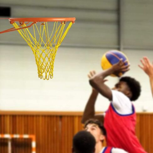 عبوتان من شبكة كرة السلة، 12 حلقة شبكة طوقية لكرة السلة ذات الحجم القياسي، بديلة لشبكة كرة السلة المضادة للسوط لجميع الأحوال الجوية للاستخدام الداخلي والخارجي in Kuwait