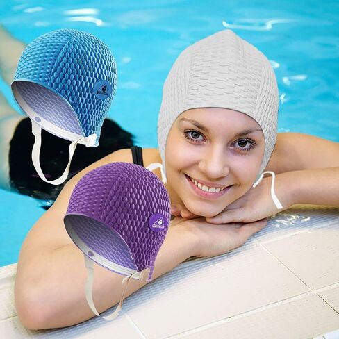 Water Gear Natural Rubber Swim Bubble Cap in Saudi Arabia