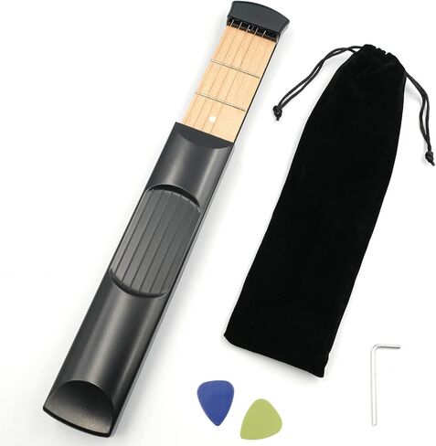 Pocket Acoustic Guitar Practice Tool 6 String Fingerboard 6 Fret Chord Trainer Portable Gadget in Saudi Arabia