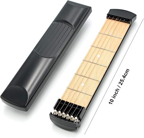 Pocket Acoustic Guitar Practice Tool 6 String Fingerboard 6 Fret Chord Trainer Portable Gadget in Saudi Arabia