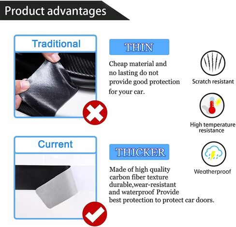 4 قطع من أجل Star War Stormtrooper واقي عتبة الباب من ألياف الكربون ملصق عتبة الباب المضاد للأوساخ وغطاء حماية عتبة الباب متوافق مع معظم ملحقات موديلات السيارات in Kuwait