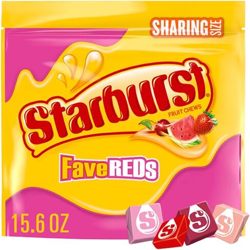 STARBURST FaveREDS حلوى مضغ الفاكهة لعيد الفصح، حجم المشاركة، كيس 15.6 أونصة in Saudi Arabia