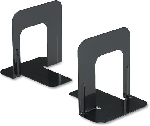 Innovera Universal Economy Bookends, Nonskid, 4 3/4 x 5 1/4 x 5 Inches, Heavy Gauge Steel, Black 54055 (pack 2) in Saudi Arabia